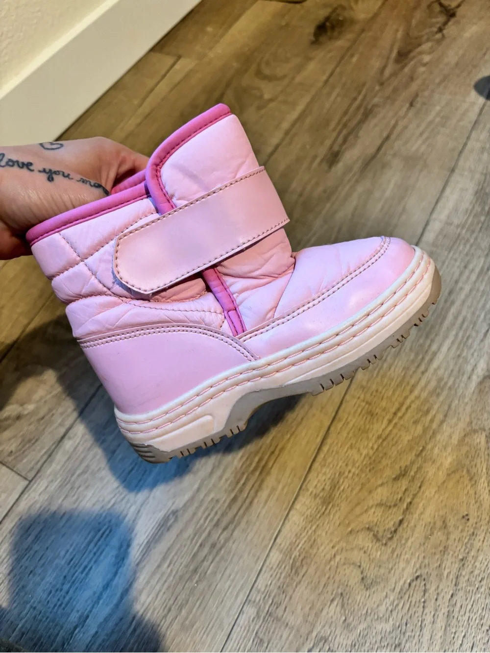 Circo Pink Kids Snow Boots with Hook-and-Loop Strap